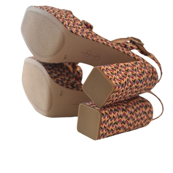 Jessica Simpson‎ Women's Multicolor Woven Brycen Platform Sandals Size 10 - Picture 15 of 15